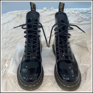 Dr. Martens Patent Leather Boot, size 6 US, Color Black